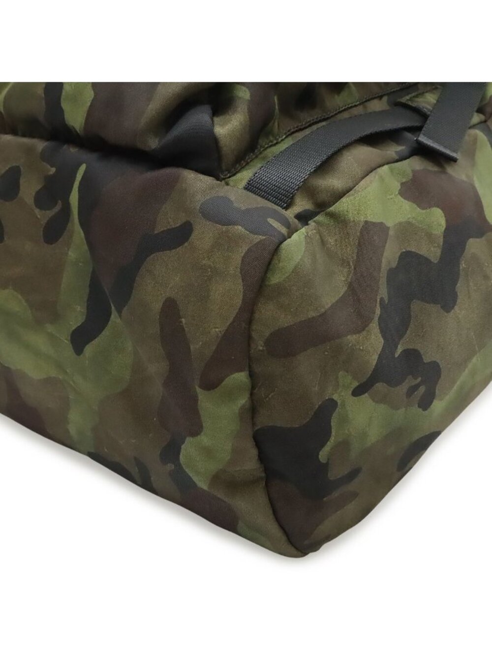 Prada Backpack Camouflage Pattern Nylon Fumo Green Multicolor Silver - Picture 3 of 9